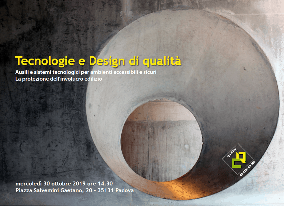30 ottobre 2019: Vimec a Padova – convegno “Tecnologie e Design di qualità"